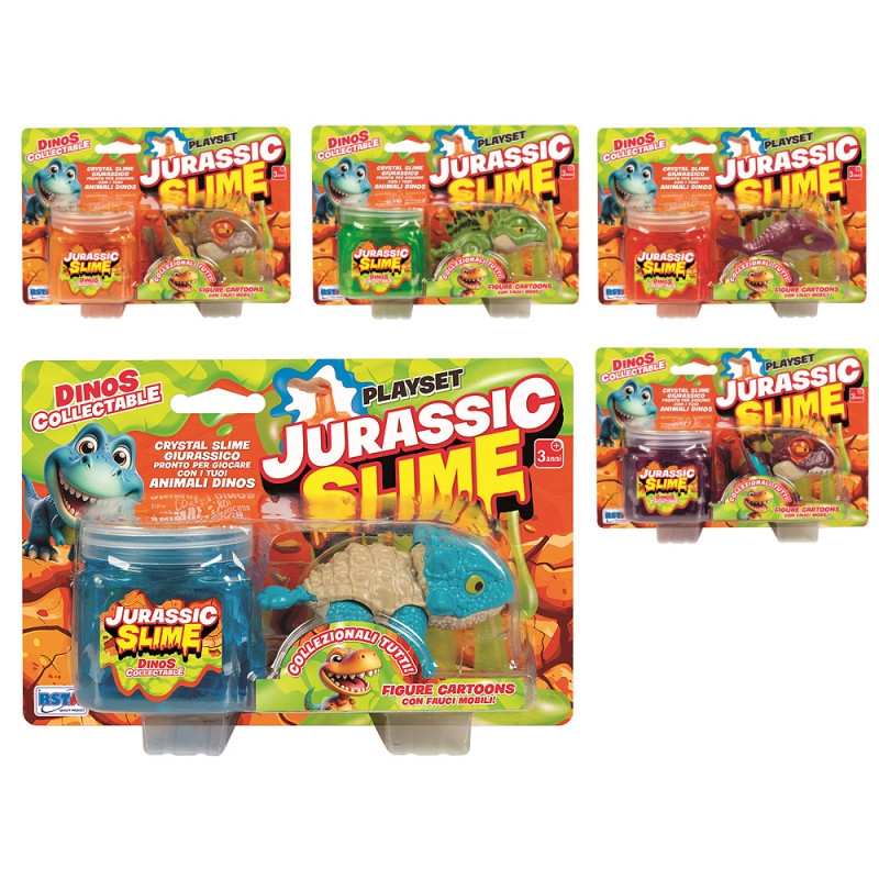 Playset Jurassic slime con Dinosauro 5 ass.ti