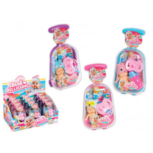 Bambolina Bebe bellissimo cm. 8 in trolley display 12 pz
