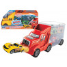 Set camion bisarca transporter con 3 auto die cast a retrocarica