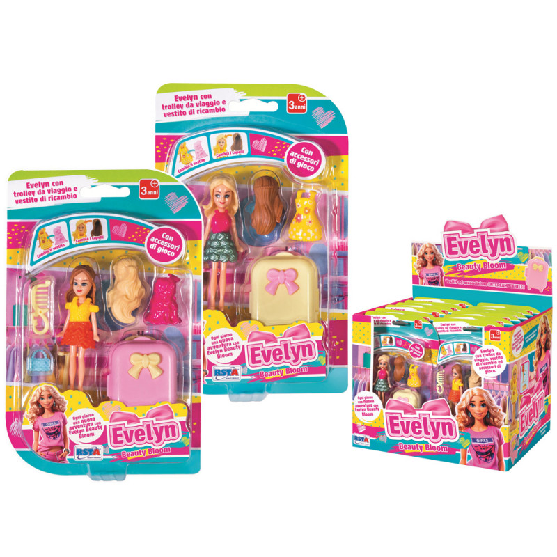 Blister mini Evelyn Beauty Bloom con accessori display 12 pz