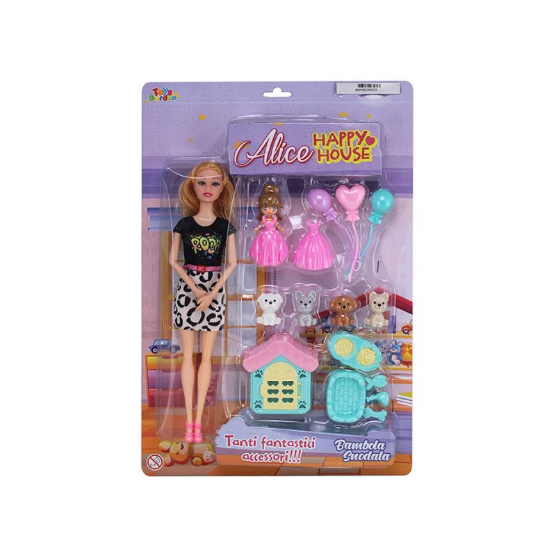 Bambola Alice happy house con animali e accessori