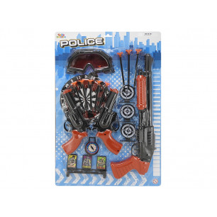 Blister Police con fucile a pompa, 2 pistole con dardi e accessori