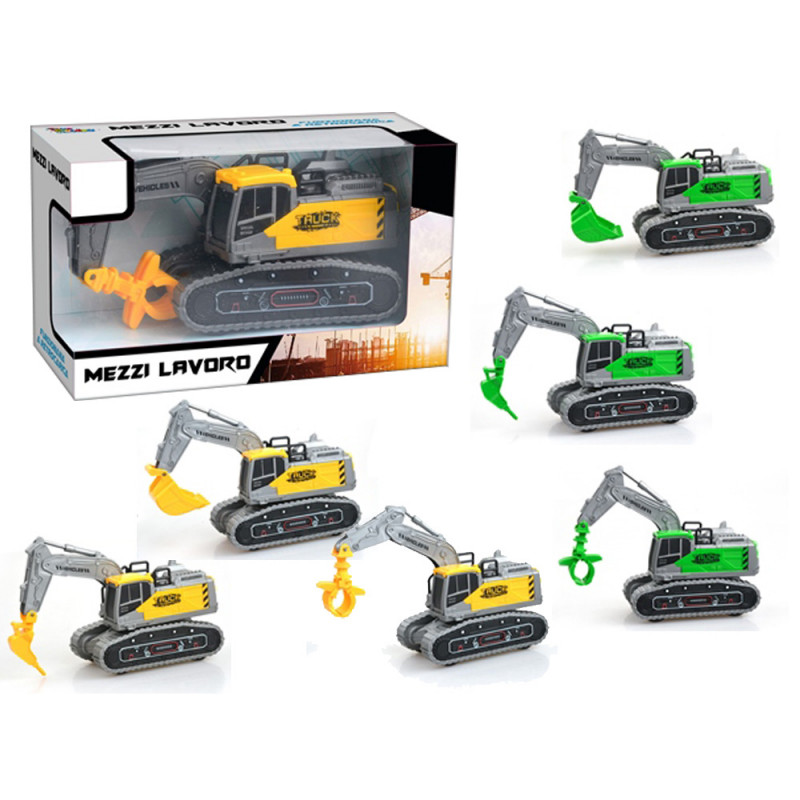 Escavatore giocattolo a frizione 6 ass.ti