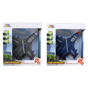 Aereo militare metropoli con luci e suoni 2 ass.ti