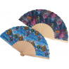 Ventagli decoro Fantasia e manico in legno