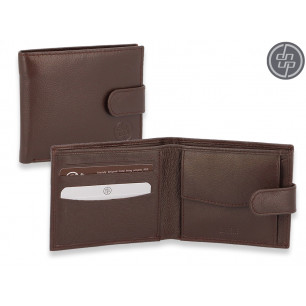 Portafoglio DNUP in pelle con chiusura a bottone colori assortiti