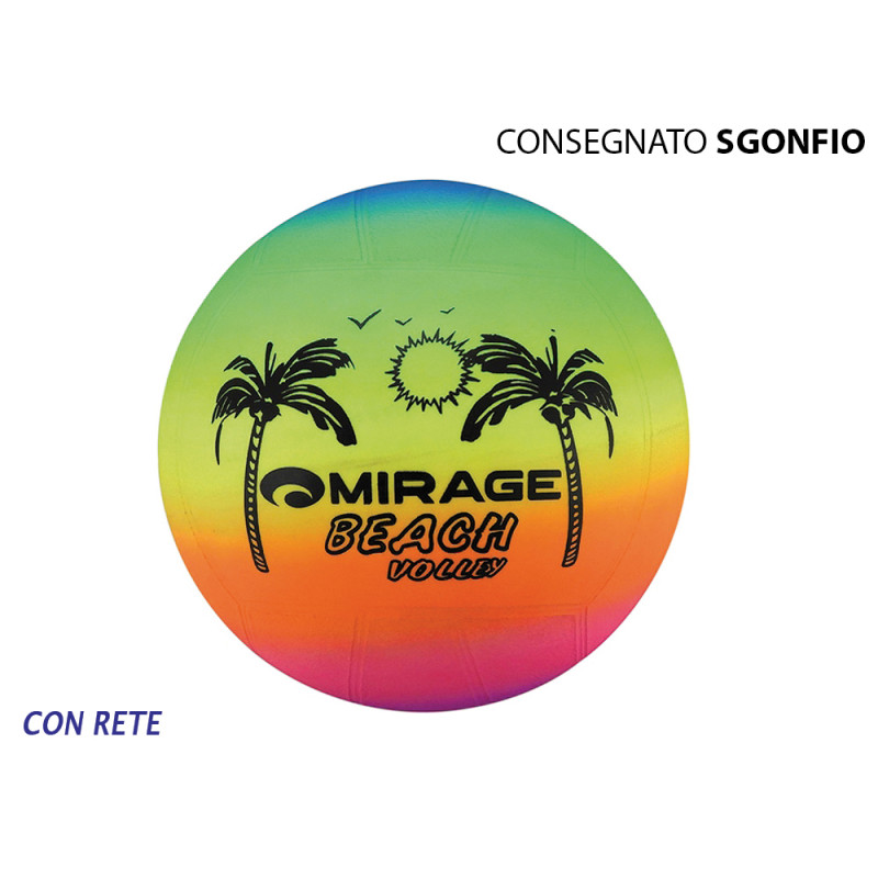 Palla Mirage Beach Volley 180 gr. in rete SGONFIO