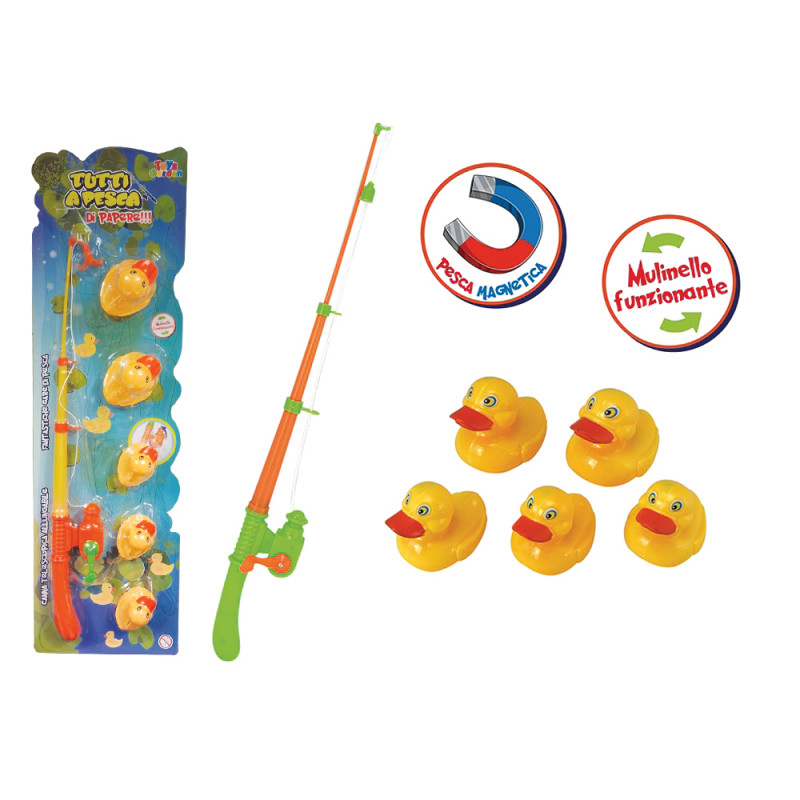 Canna da pesca magnetica con paparelle