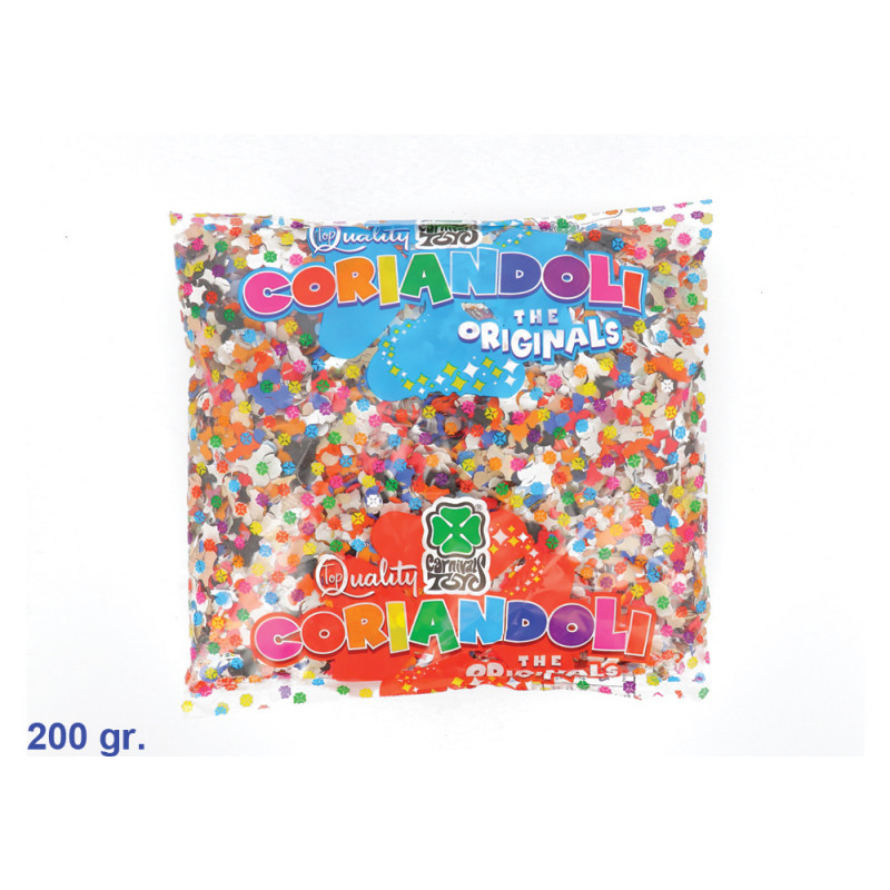 Busta coriandoli multicolor da 200 gr