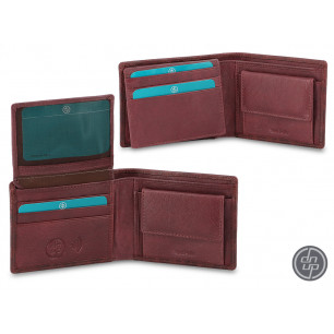 Portafoglio DNUP Biri in pelle con inserti, pattina e portamonete colori assortiti