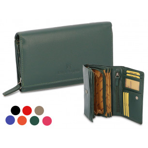 Portafoglio in pelle donna Laura Biagiotti grande con bottone