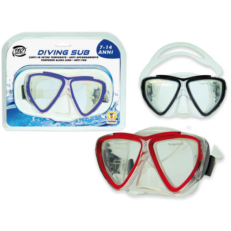 Maschera in vetro temperato 7/14 anni in 3 colori