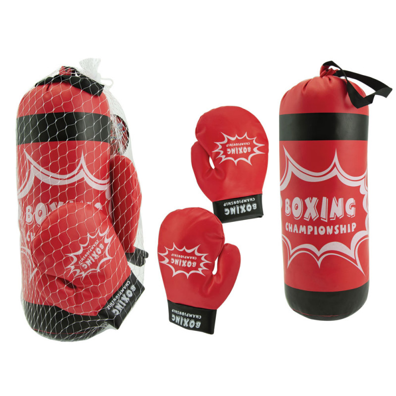 Set pugile con 2 guantoni