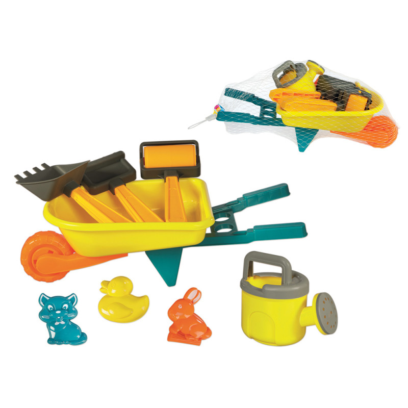 Carriola da spiaggia in rete con 7 accessori