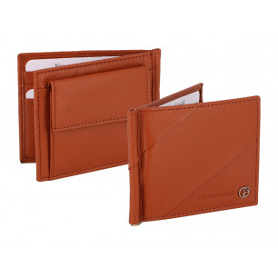 Portafoglio in pelle Nazareno Gabrielli con inserto e fermabanconote