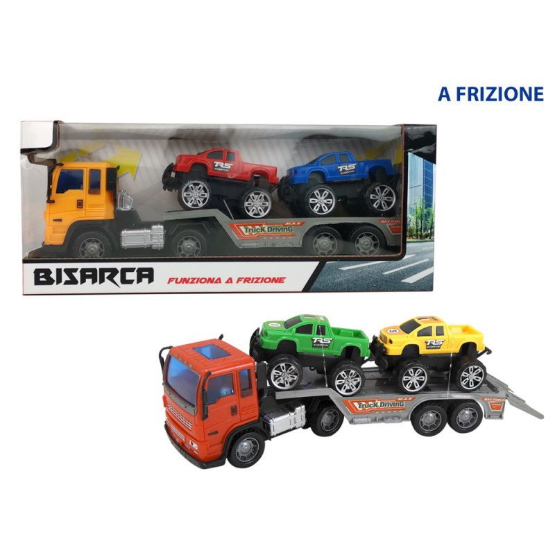 Bisarca a frizione con 2 monster truck 2 ass.ti
