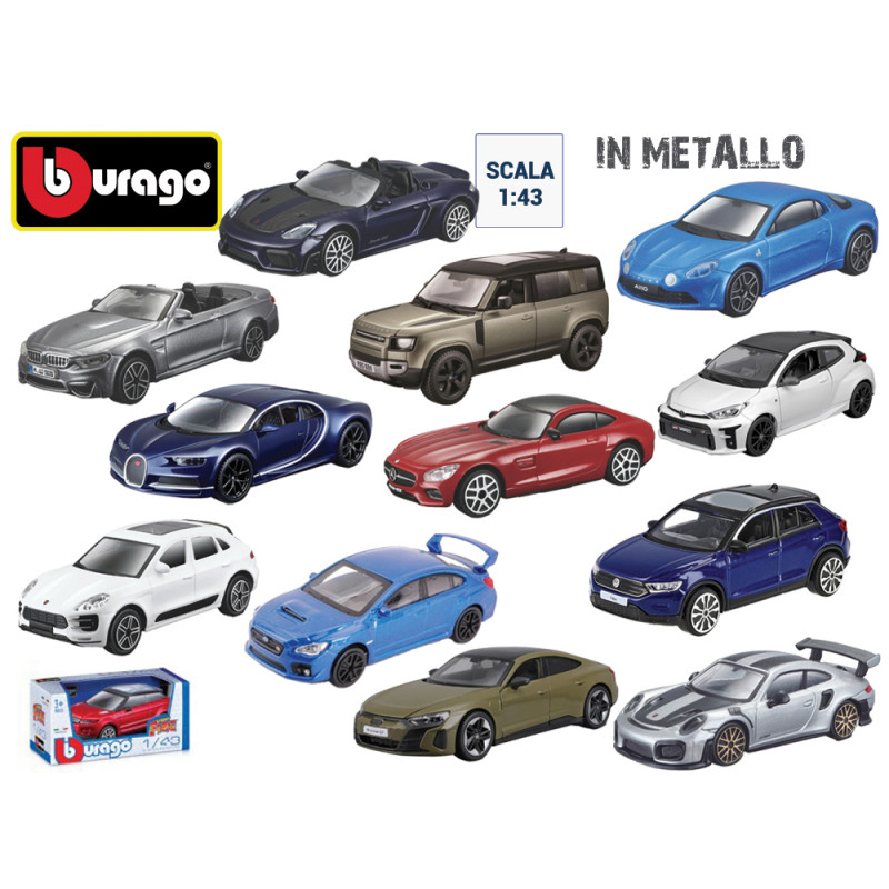 Modellini Bburago auto Street Fire classic scala 1:43 die cast 12 ass.ti