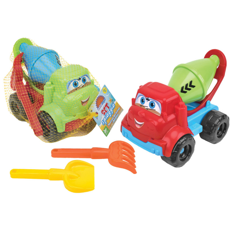 Betoniera da spiaggia in rete con accessori