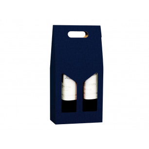 Scatola porta 2 bottiglie onda a vista