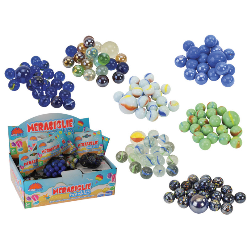 Biglie vetro 20+ Biglione in rete