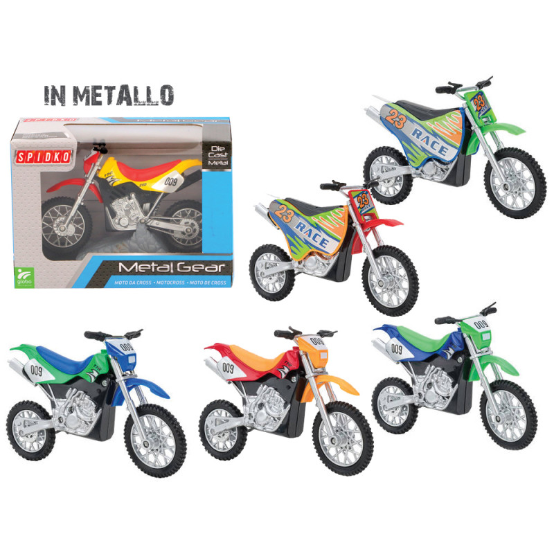 Modellini moto da cross die cast display 12 pz ass.ti