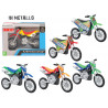 Modellini moto da cross die cast display 12 pz ass.ti