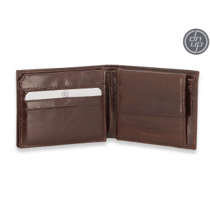 Portafoglio DNUP in pelle compatto con portamonete colori assortiti