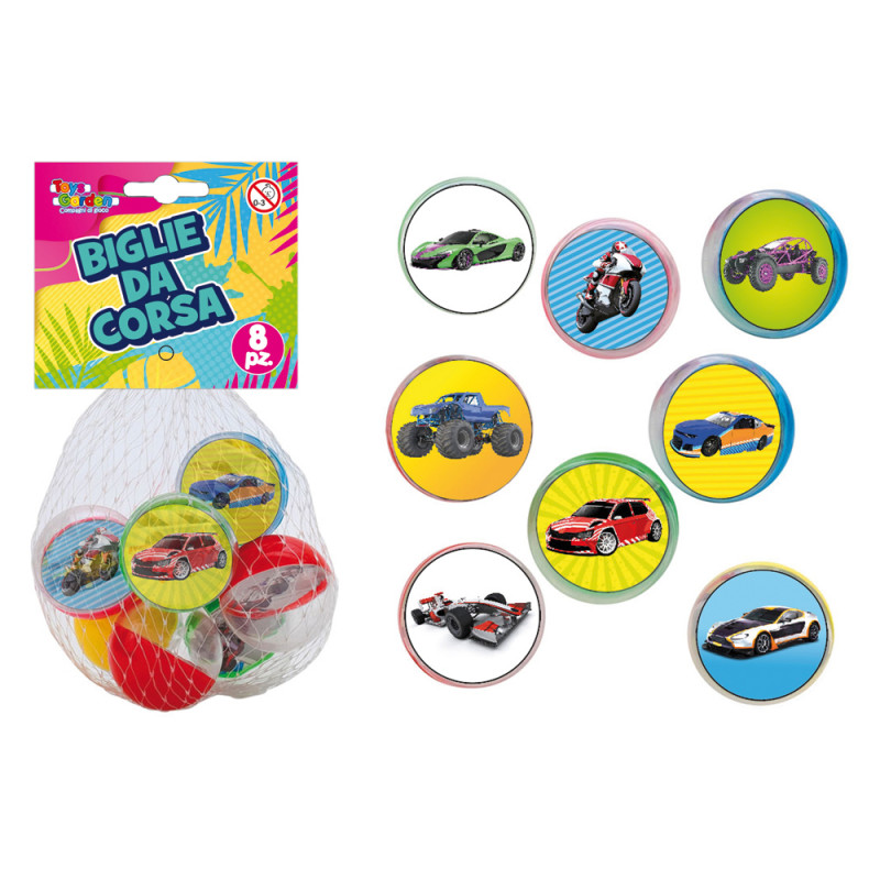 Biglie da spiaggia in plastica rete da 8 pz