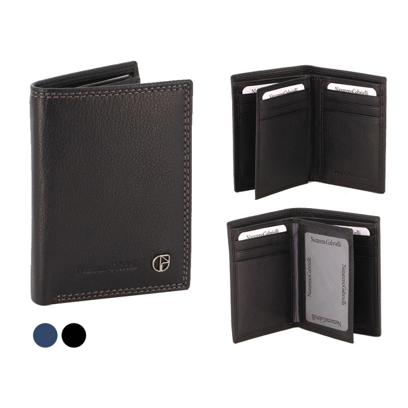 Tasconcino in pelle Nazareno Gabrielli uomo con portacards