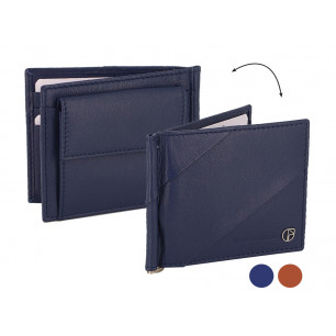 Portafoglio in pelle Nazareno Gabrielli con inserto e fermabanconote