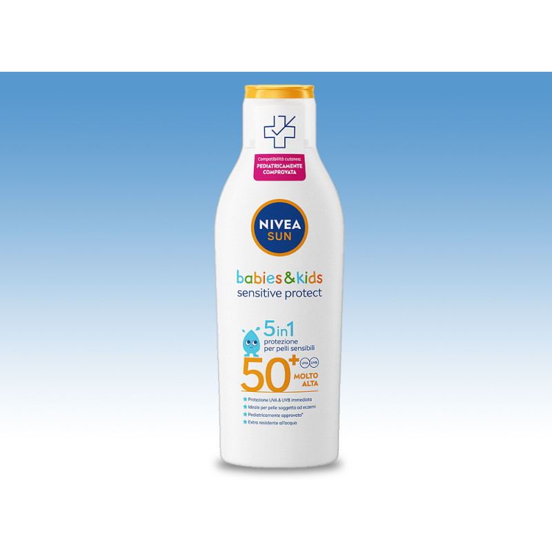 Latte solare Nivea Kids sensitive FP50+ da 200 ml