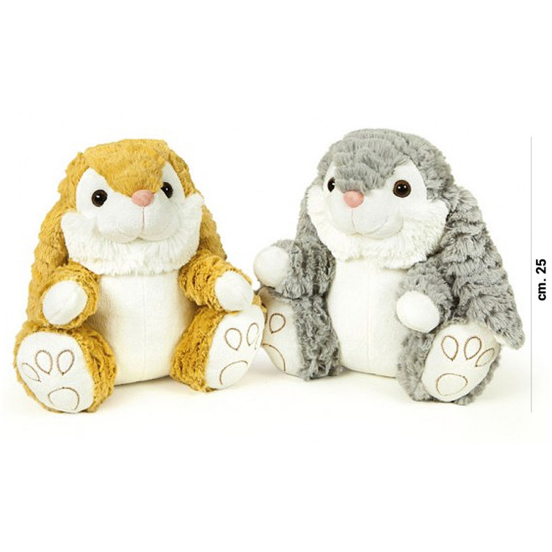 Peluche bunny piedone cm. 25 in 2 colori