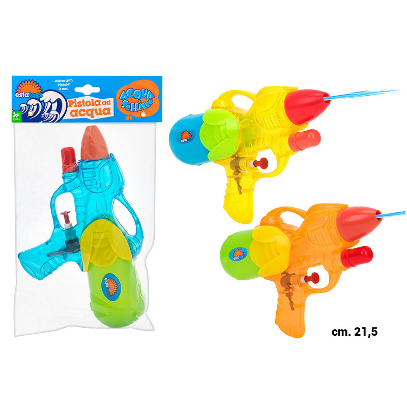 Pistola acqua spruzzo cm. 21,5  in 3 colori