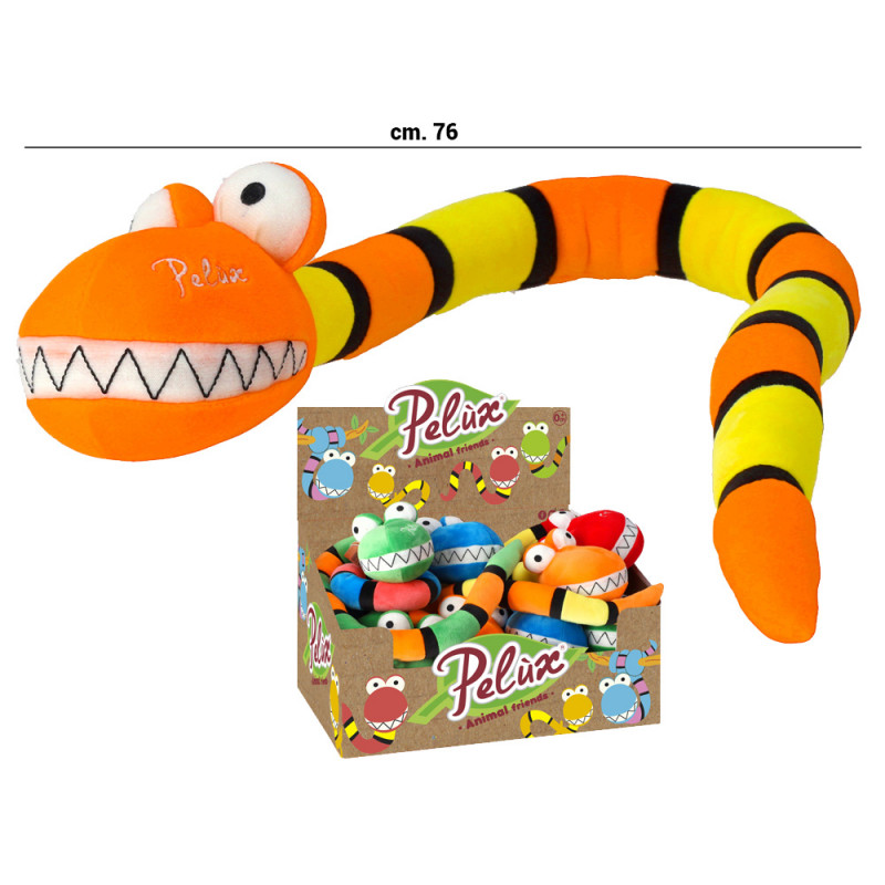 Peluche Pelux serpente colorato cm. 76