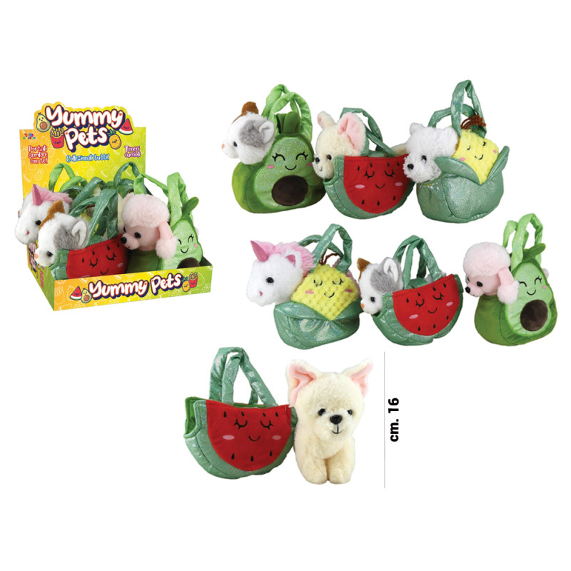 Peluches Yummy in borsetta display 8 pz