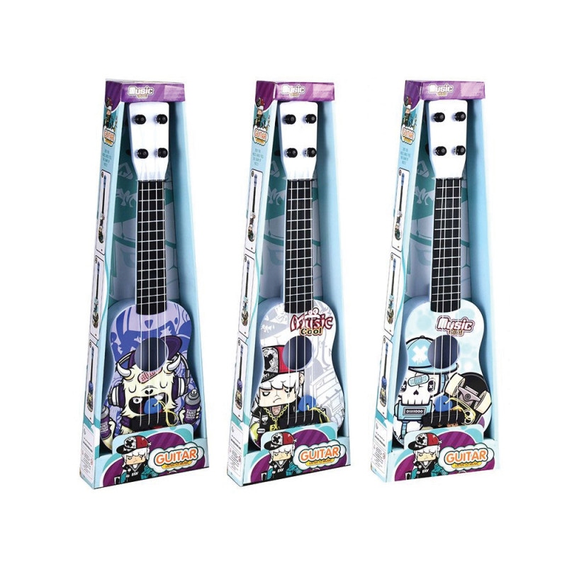 Chitarra giocattolo con plettro 4 ass.ti