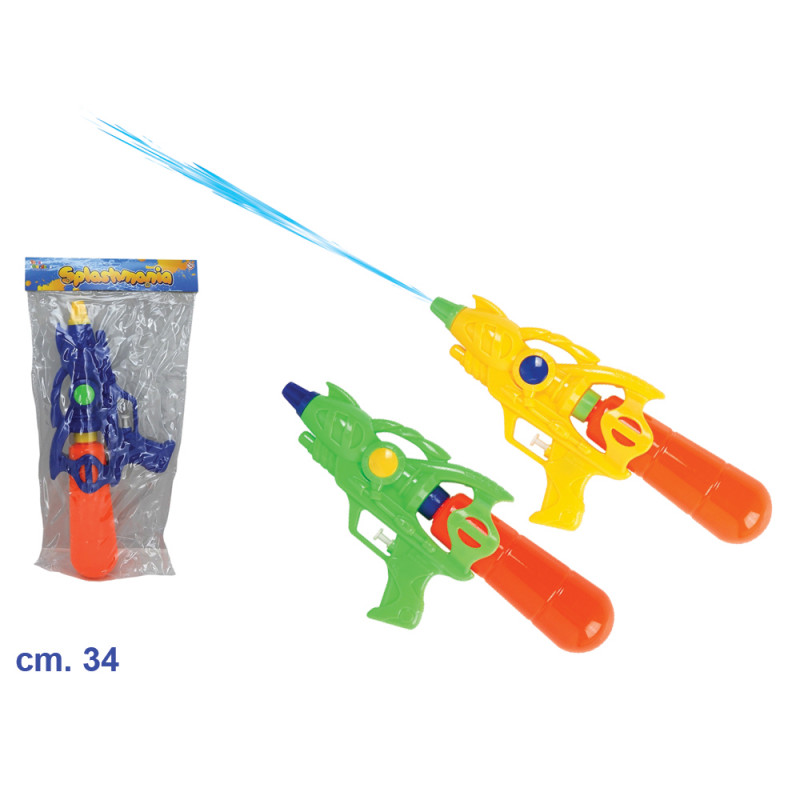 Pistola ad acqua a spruzzo cm. 34 in 3 colori