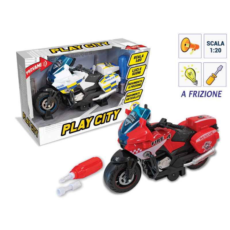 Moto pronto intervento smonta e rimonta con luci e suoni 2 ass.ti