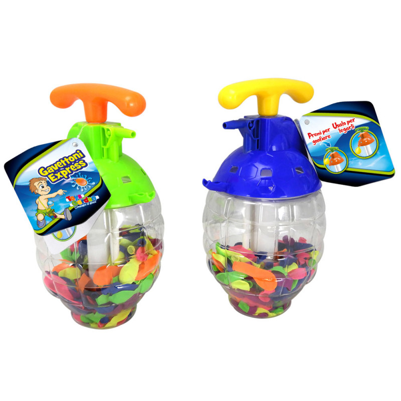 Pompa per gavettoni con bombe d'acqua