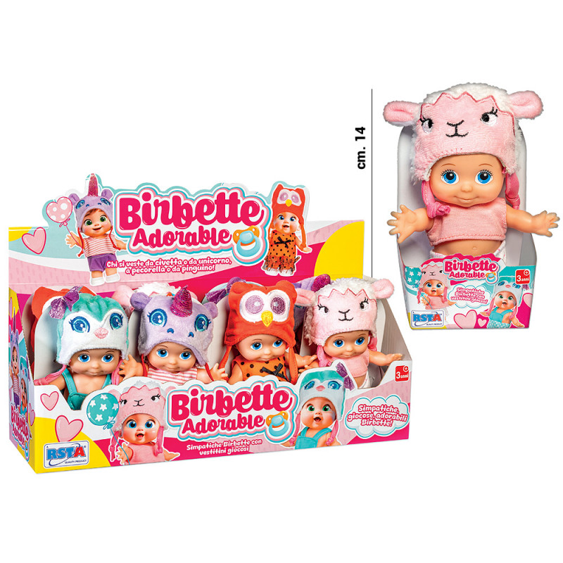 Bamboline Birbette cm. 14 display 8 pz ass.ti