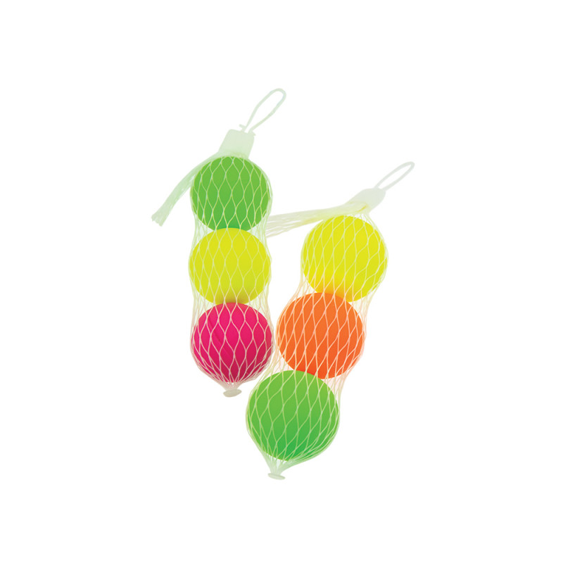 Rete con 3 palline fluo per racchettoni