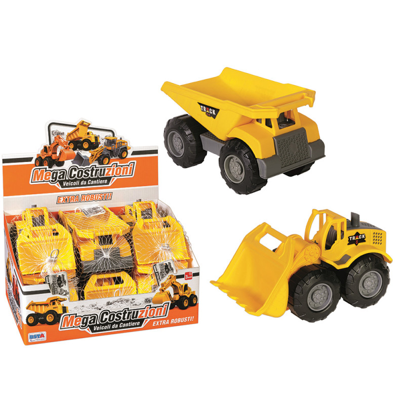 Display 6 mezzi da cantiere da spiaggia in rete