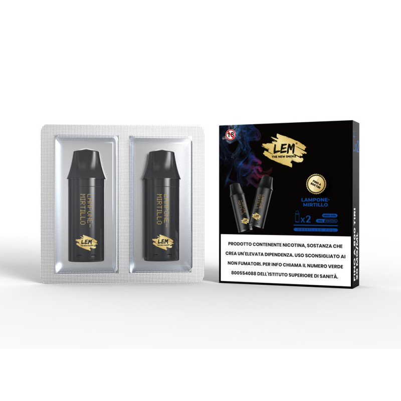 LEM 2 Pod Lampone Mirtillo 2 ml   prezzo ad astuccio da 2 podastuccio