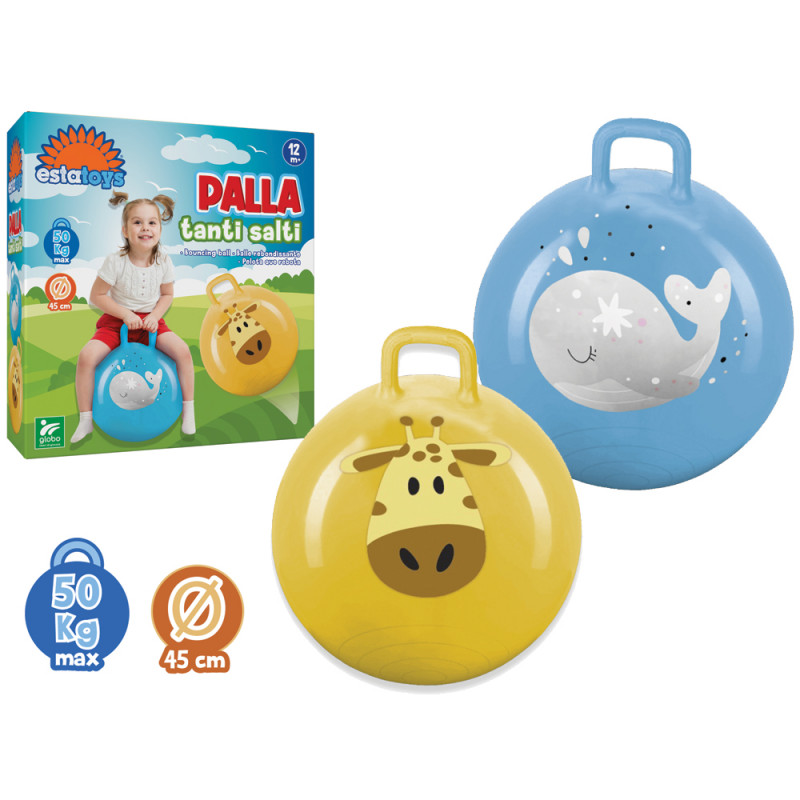Palla per saltare diam. Cm. 45 in 2 ass.ti