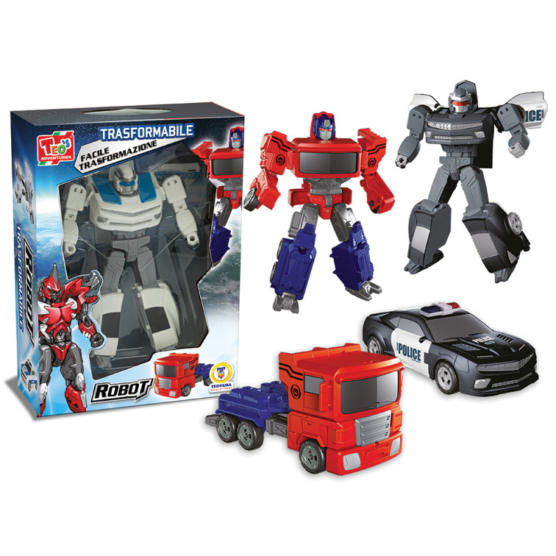 Robot trasformabile in mezzi assortiti 3 ass.ti