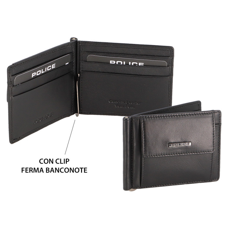 Portafoglio uomo Police con fermasoldi