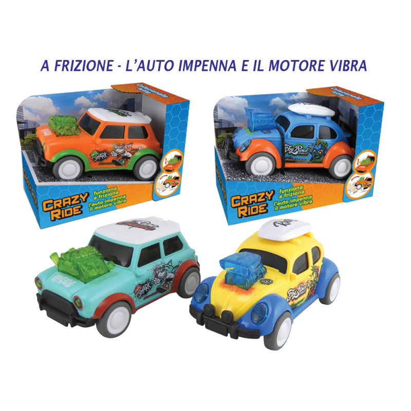 Modellini Crazy Cars a frizione 4 colori