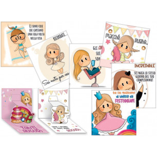 Mini Biglietti Le Bubine con pop-up espo 48 pz