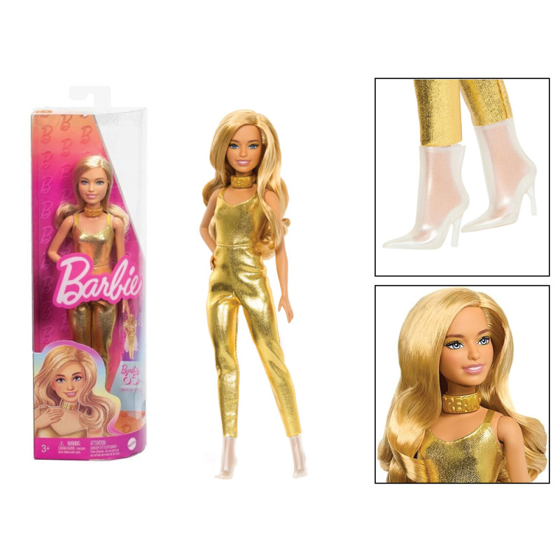 Barbie Fashionista n. 222 Tall con vestito oro