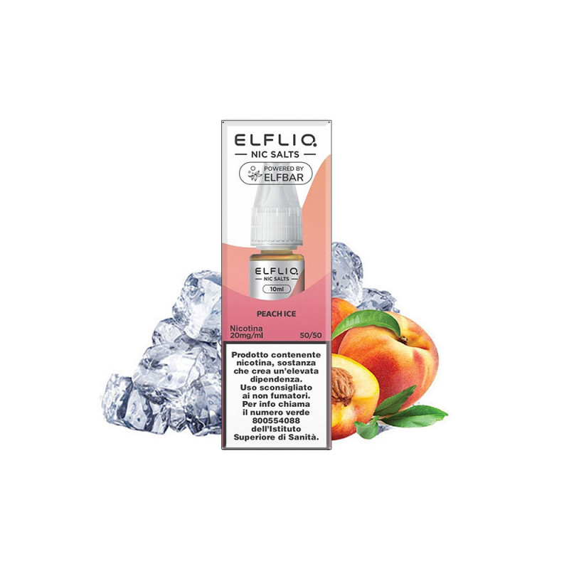 Liquido Peach Ice Elfliq con nicotina 20 mg 10 ml
